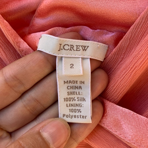 J. Crew vintage silk coral side zip fully lined flowy mid length dress - Picture 5 of 16